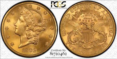 1902-S $20 MS65+