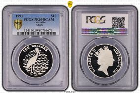 1991 $10 Stork PR69DCAM