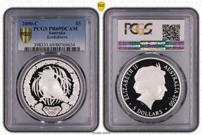 2000-C $5 Olympic - Kookaburra PR69DCAM