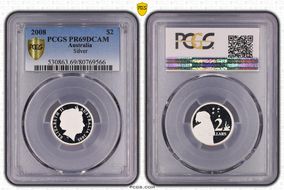 2008 $2 Silver PR69DCAM