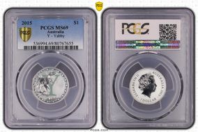 2015 $1 Y - Yabby Al-Br Colorized MS69