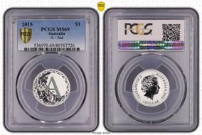 2015 $1 A - Ant Al-Br Colorized MS69