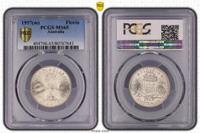 1957(m) Florin MS65