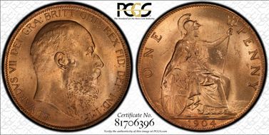 1904 1D S-3990 MS64RD