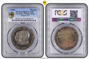 1928 Medal Kaiser-493 Ag LZ 127 Graf Zeppelin SP67