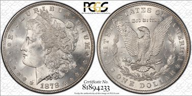 1878 7TF $1 R79 VAM 224 - 168 Reeds MS64