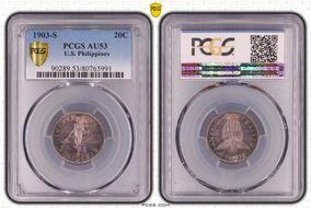 1903-S 20C KM-166  Ag AU53