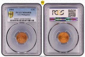1904 1/2C MS64RB