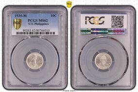 1935-M 10C KM-169  Ag MS62