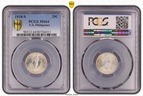1918-S 20C MS64