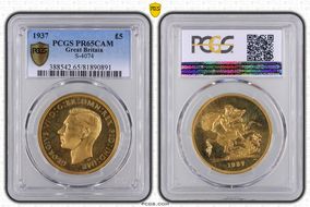 1937 £5 S-4074 PR65CAM
