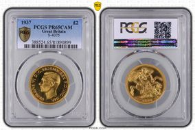 1937 £2 S-4075 PR65CAM