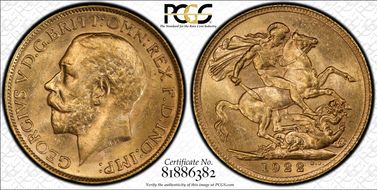 1922-M Sov S-3999 MS63