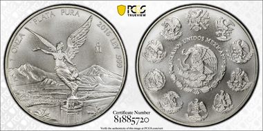 2016-Mo Onza Libertad Ag MS69