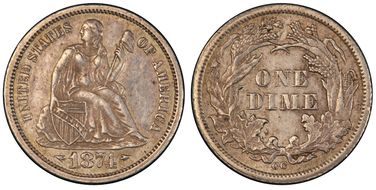 1874-CC 10C Arrows AU53