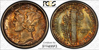 1921-D 10C MS65FB
