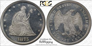 1875 20C MS65