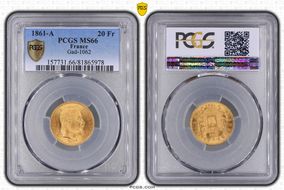 1861-A 20 Fr Gad-1062 F-532 MS66