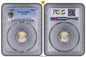 1898 50C Gad-420 F-190 MS66