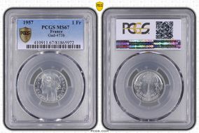 1957 1 Fr Gad-473b F-221 MS67