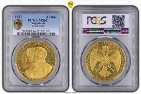 1931 4 Duk C/M Wheat KM-14.2  Au MS62