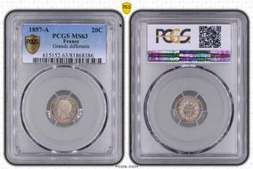 1857-A 20C Gad-305 Grands differents MS63