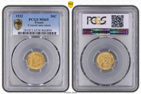 1932 50C 9 ouvert sans raisin MS65