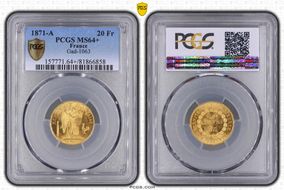 1871-A 20 Fr Gad-1063 F-523 MS64+