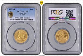 1899-P Sov S-3876 AU58