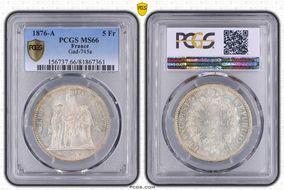 1876-A 5 Fr Gad-745a F-334 MS66