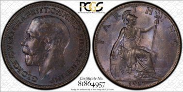 1917 1/4D S-4059 Blackened finish MS65