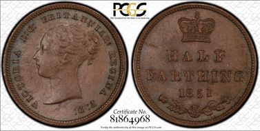 1851 1/2 Far S-3951 MS64BN