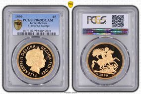 1999 £5 S-SE7 St. George PR69DCAM