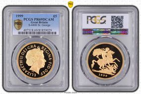 1999 £5 S-SE7 St. George PR69DCAM