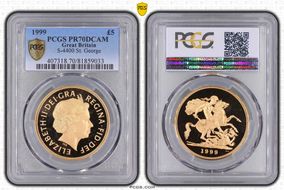1999 £5 S-SE7 St. George PR70DCAM