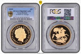 1999 £5 S-SE7 St. George PR69DCAM