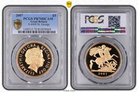 2007 £5 S-SE7 St. George PR70DCAM