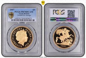 2007 £5 S-SE7 St. George PR70DCAM