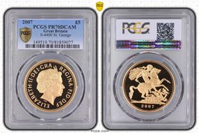 2007 £5 S-SE7 St. George PR70DCAM