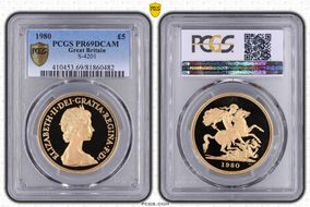 1980 £5 S-SE1 St. George PR69DCAM