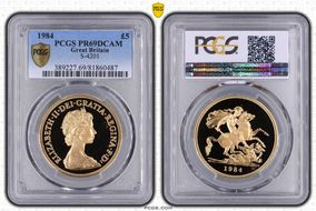 1984 £5 S-SE1 St. George PR69DCAM