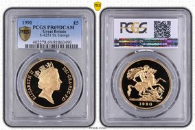 1990 £5 S-SE3 St. George PR69DCAM