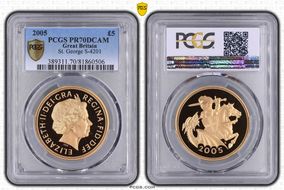2005 £5 S-SE10 St. George PR70DCAM