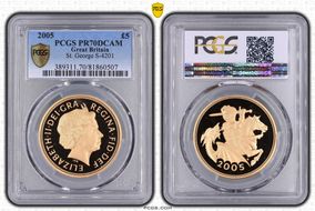 2005 £5 S-SE10 St. George PR70DCAM
