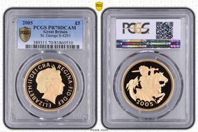 2005 £5 S-SE10 St. George PR70DCAM