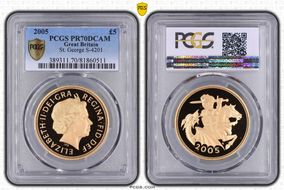 2005 £5 S-SE10 St. George PR70DCAM