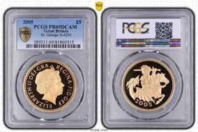 2005 £5 S-SE10 St. George PR69DCAM