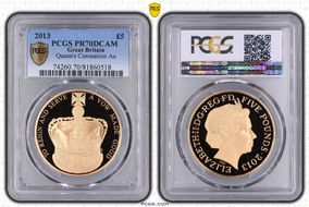 2013 £5 S-L25 Queen's Coronation Au PR70DCAM