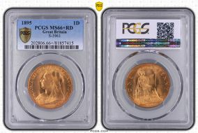 1895 1D S-3961 MS66+ RD
