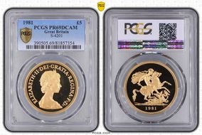 1981 £5 S-SE1 St. George PR69DCAM